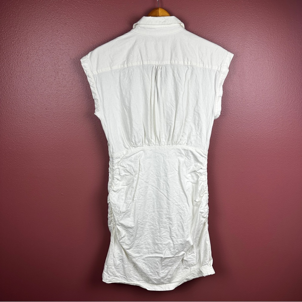 Anthropologie off white collared mini dress with fitted skirt size medium - Picture 8 of 8